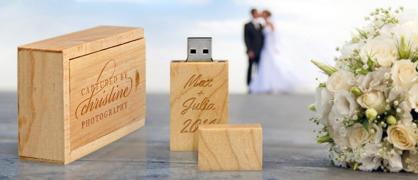 Slide Top Wooden Box | CustomUSB