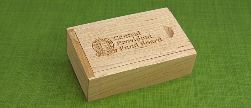 Slide Top Wooden Box | CustomUSB