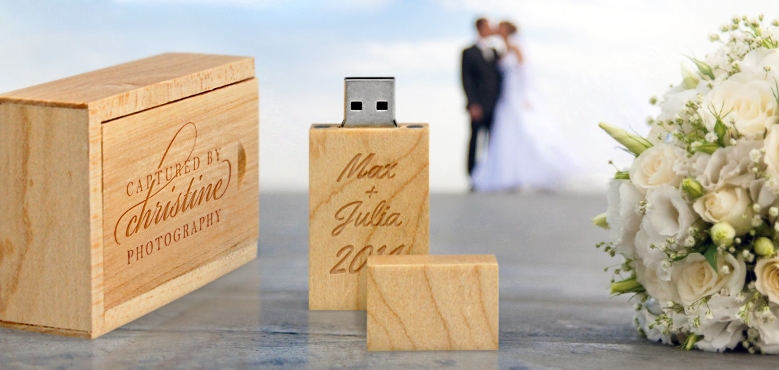 Slide Top Wooden Box | CustomUSB