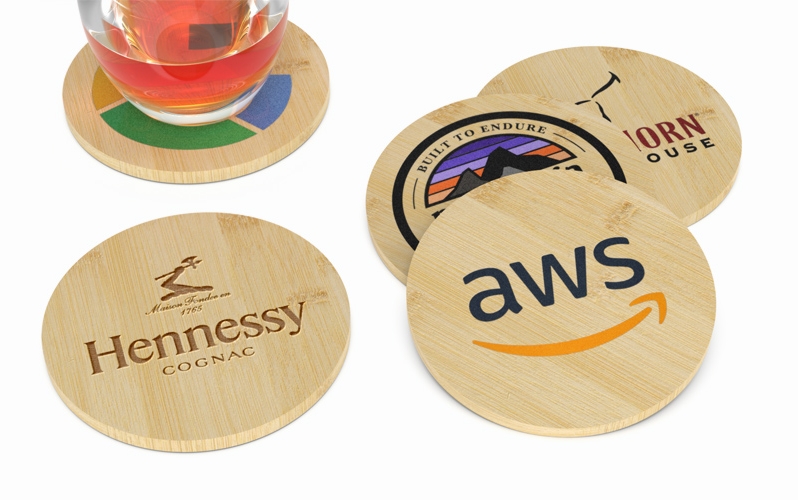 Bamboo | CustomUSB Circle Coaster